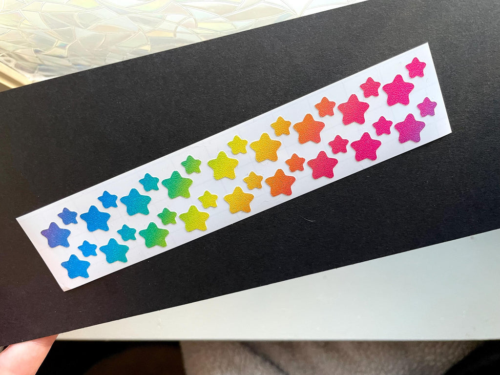 Rainbow Brite Star Sprinkles 36 Vinyl Decals - laptop notebook planner stationary calendar stickers Rainbow Land Crystal Sprinkles