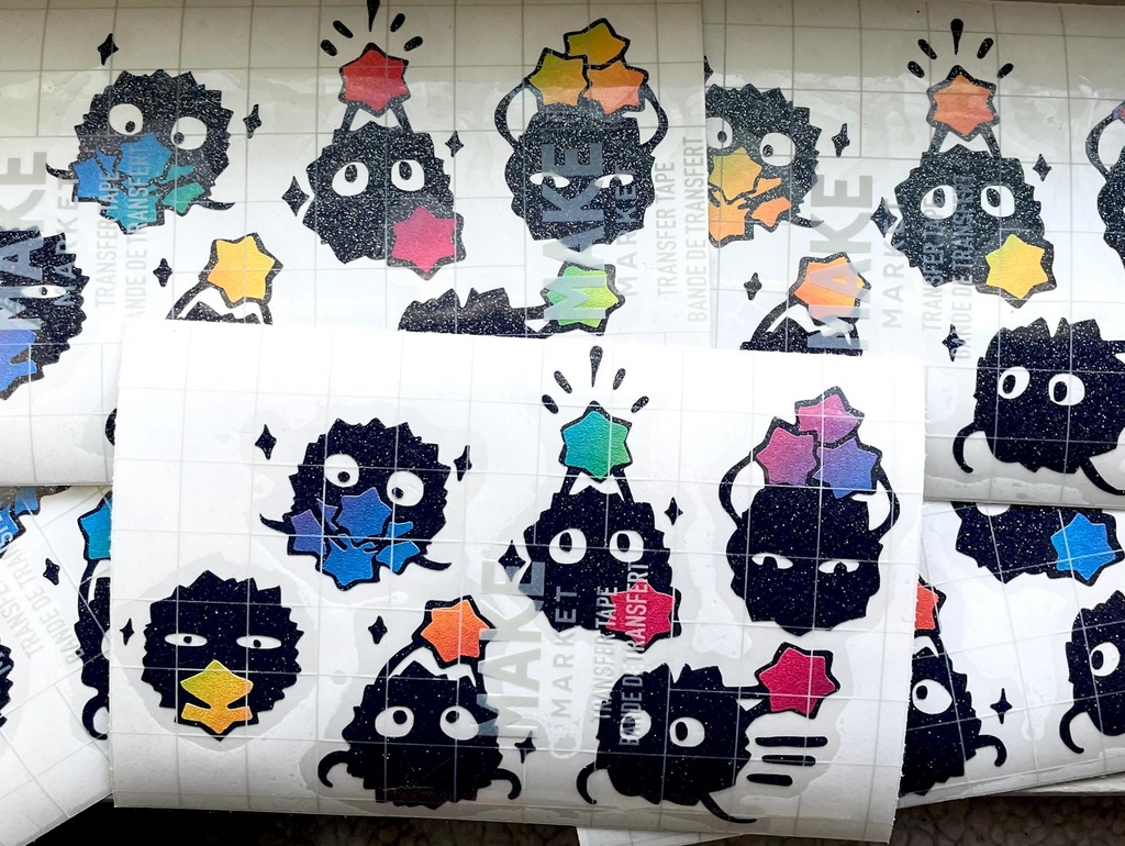 Soot Sprite Vinyl Decals: Spirited Away Glitter Stickers