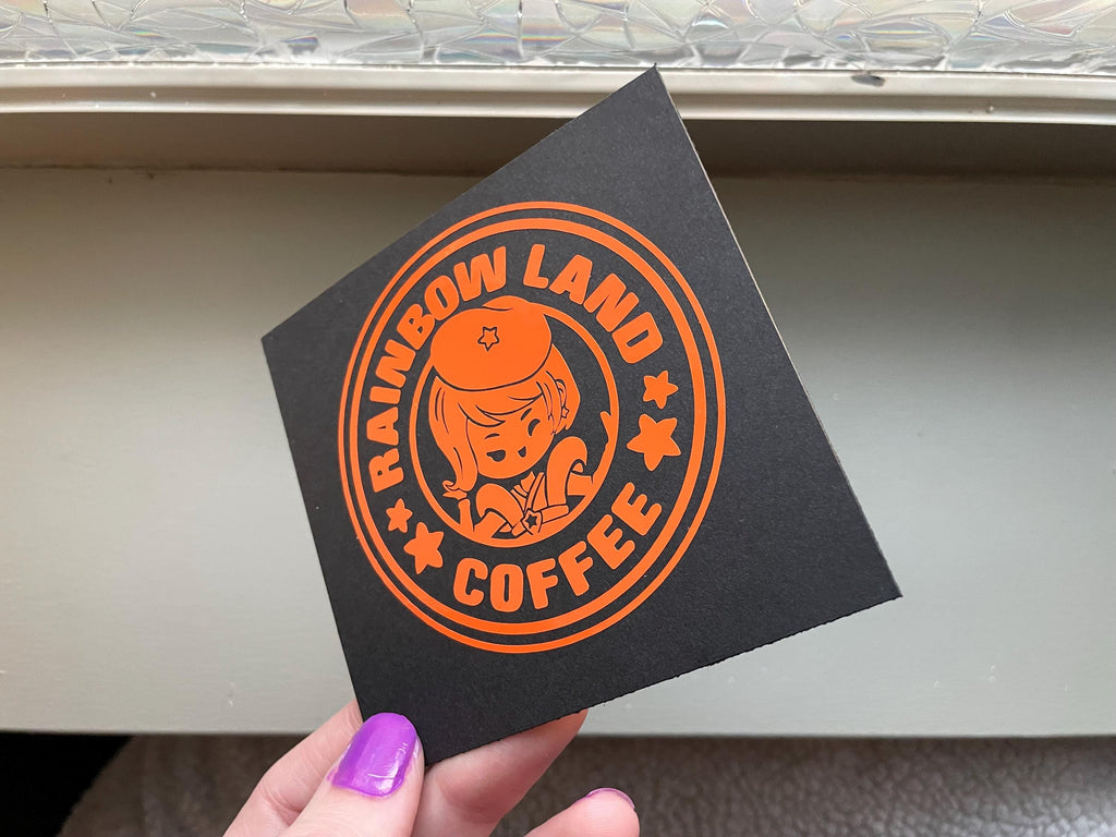 Lala Orange Vinyl Decal: Rainbow Brite Color Kids, Rainbow Land Coffee Label