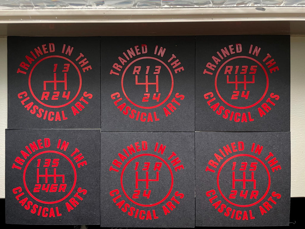 12 Patterns Manual Transmission Vinyl Decal: Mechanic Humor Car Sticker Save The Manuals 5RDR