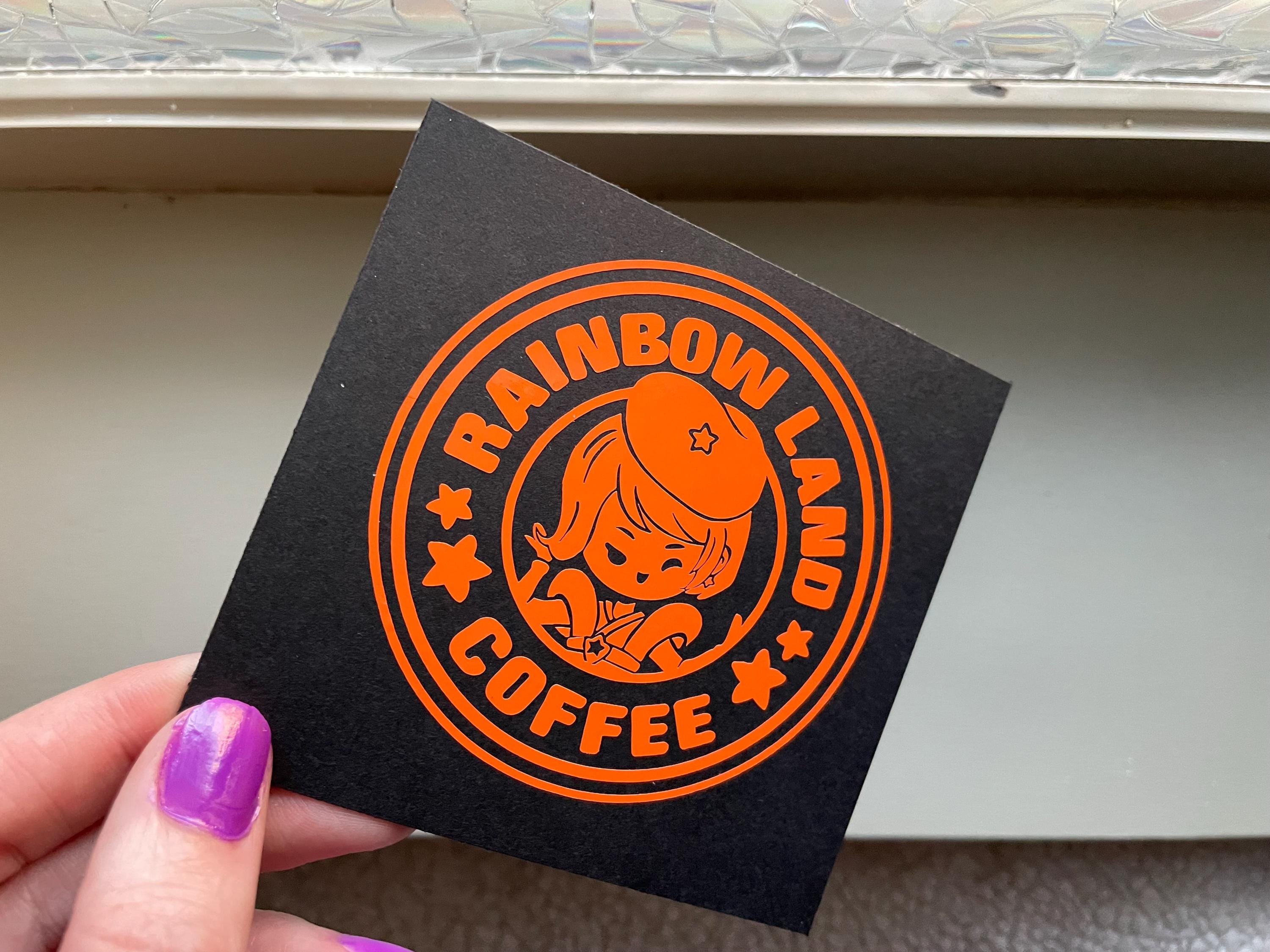 Lala Orange Vinyl Decal: Rainbow Brite Color Kids, Rainbow Land Coffee Label