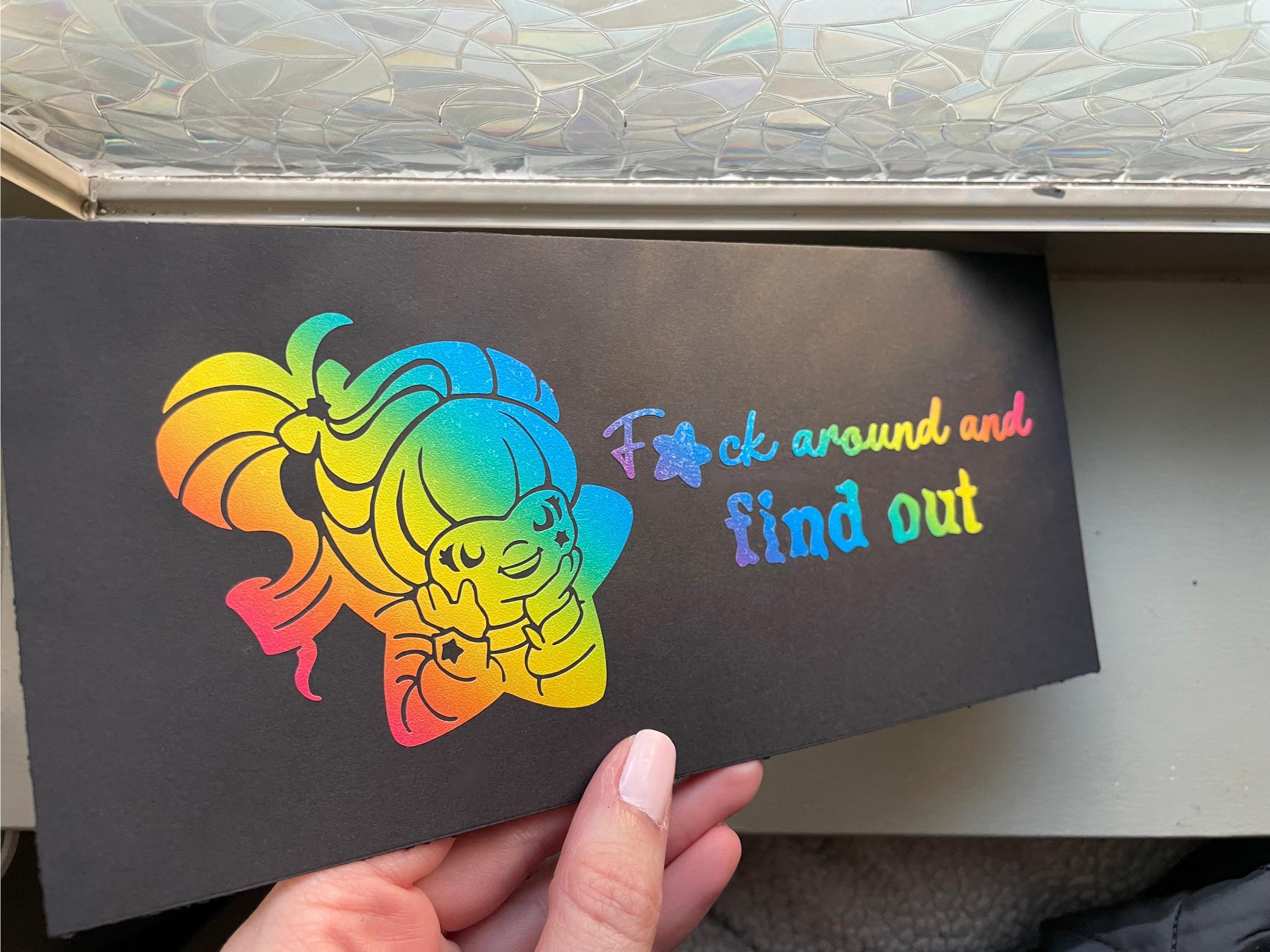 Rainbow Brite Vinyl Decal: FAFO Sarcastic Car Humor