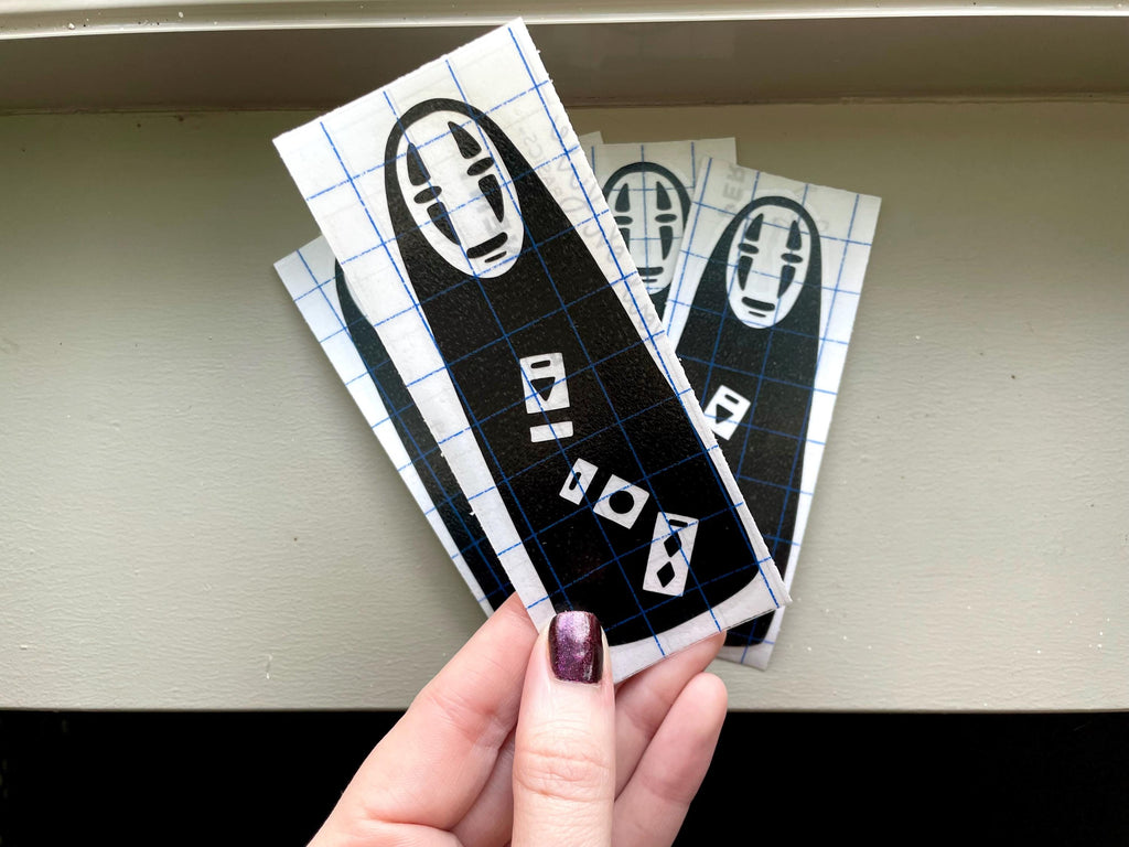 Spirited Away No Face Vinyl Decal: Bath Token Ghibli Gift