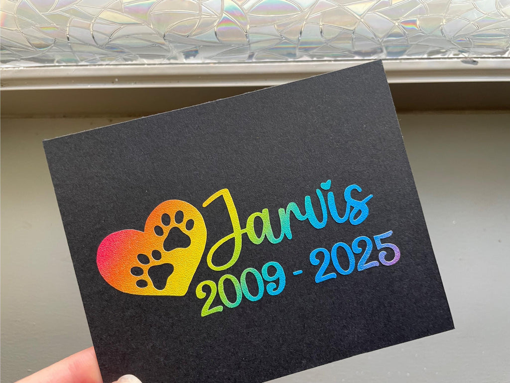 Rainbow Bridge Pet Memorial Decal: Custom Vinyl Sticker