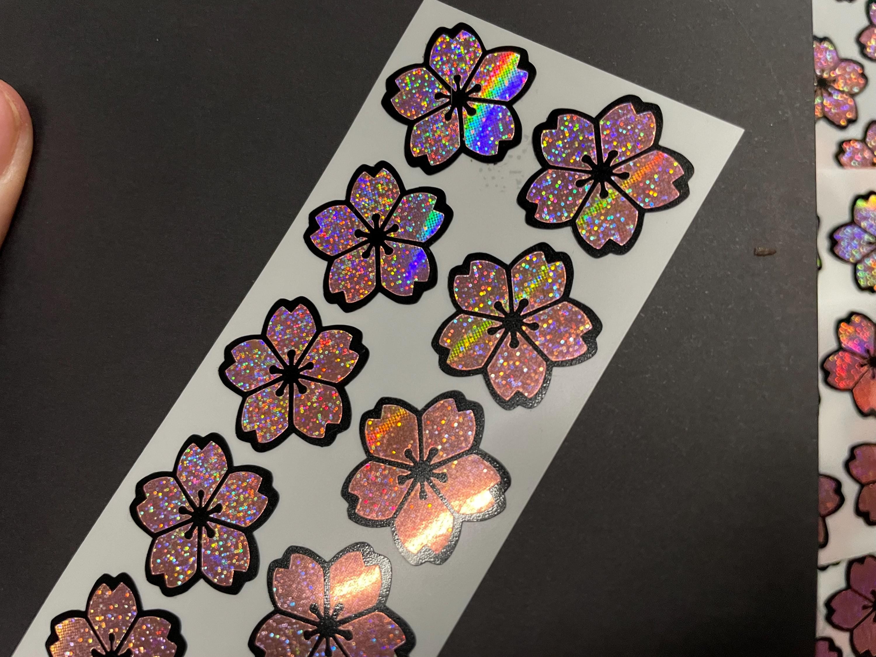 14 Sakura Flower Stickers: Spring Envelope Wedding Graduation Invitation Seals Scrapbooking Day planners