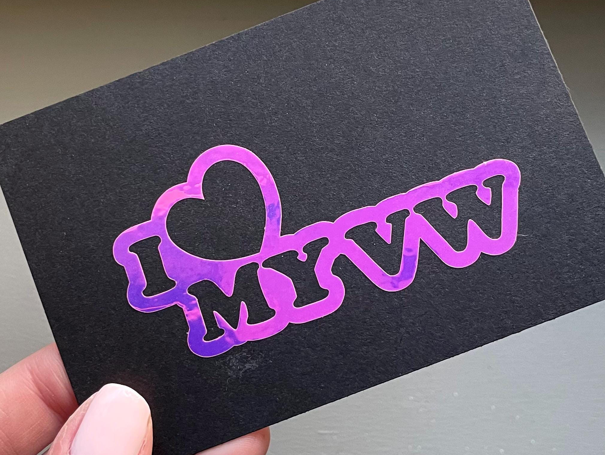 I <3 My VW vinyl decal sticker -  Mechanic Humor Car Enthusiast Sticker VW Audi BMW Porsche Maserati Mercedes Euro