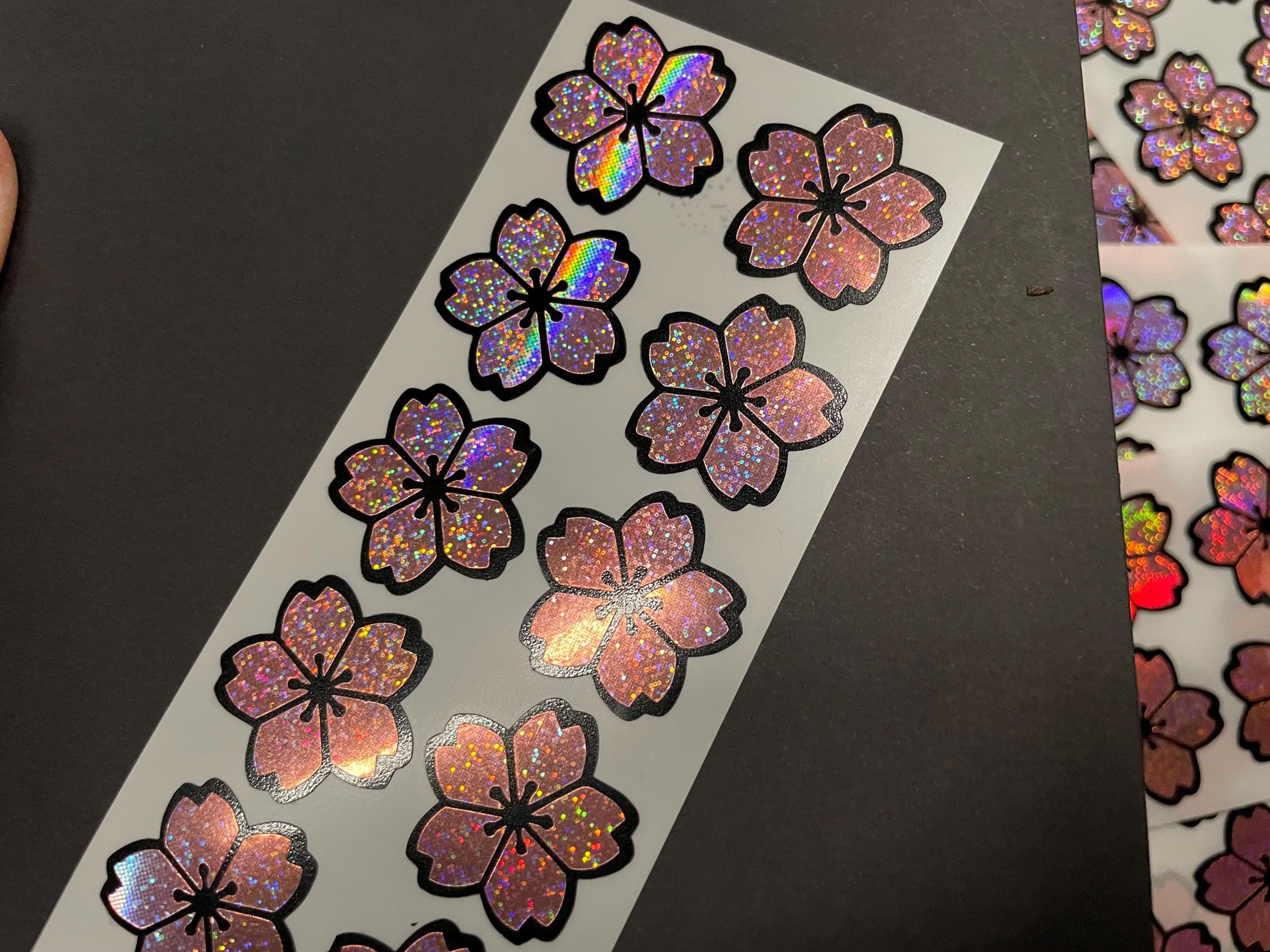 14 Sakura Flower Stickers: Spring Envelope Wedding Graduation Invitation Seals Scrapbooking Day planners