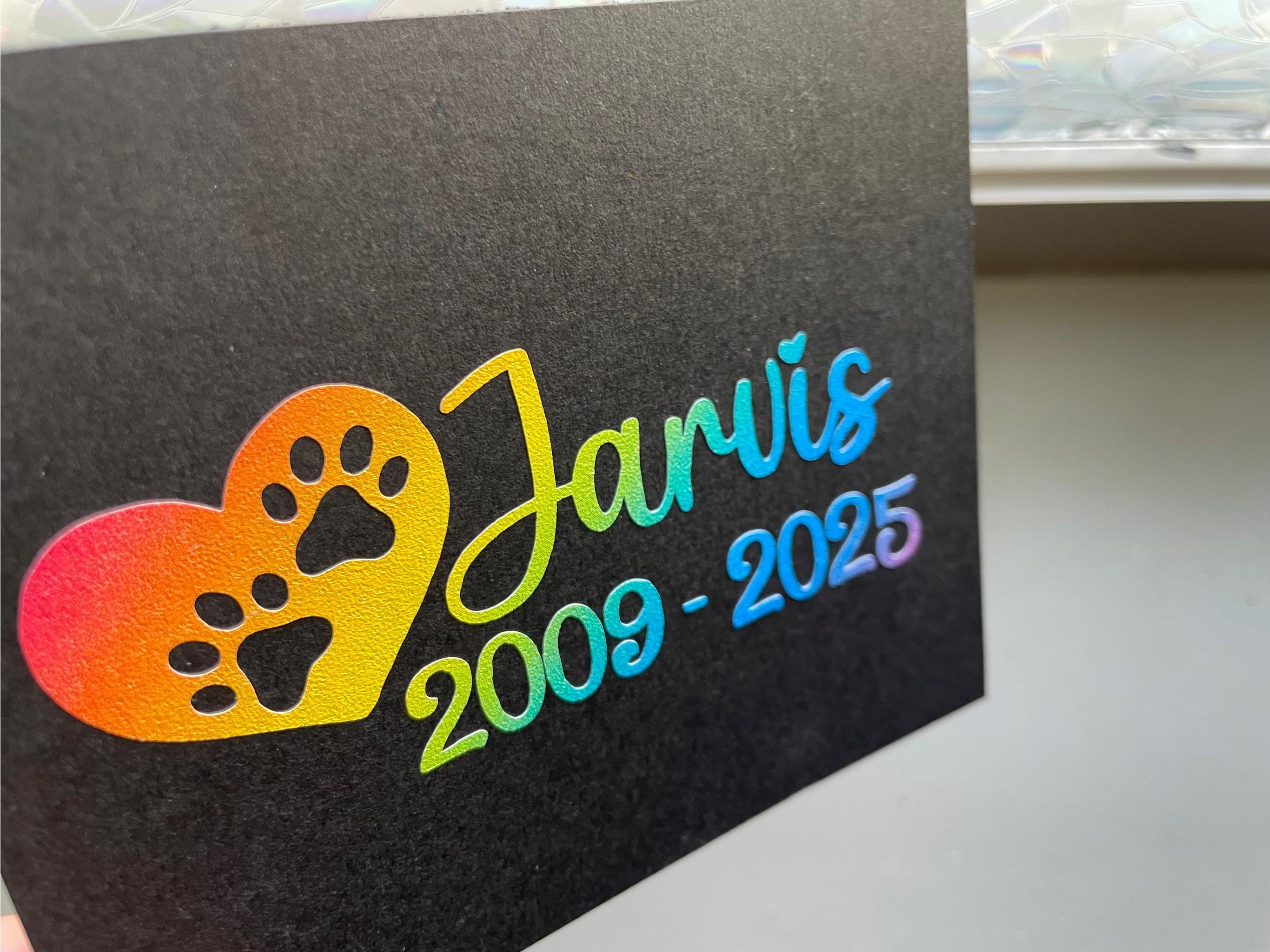 Rainbow Bridge Pet Memorial Decal: Custom Vinyl Sticker
