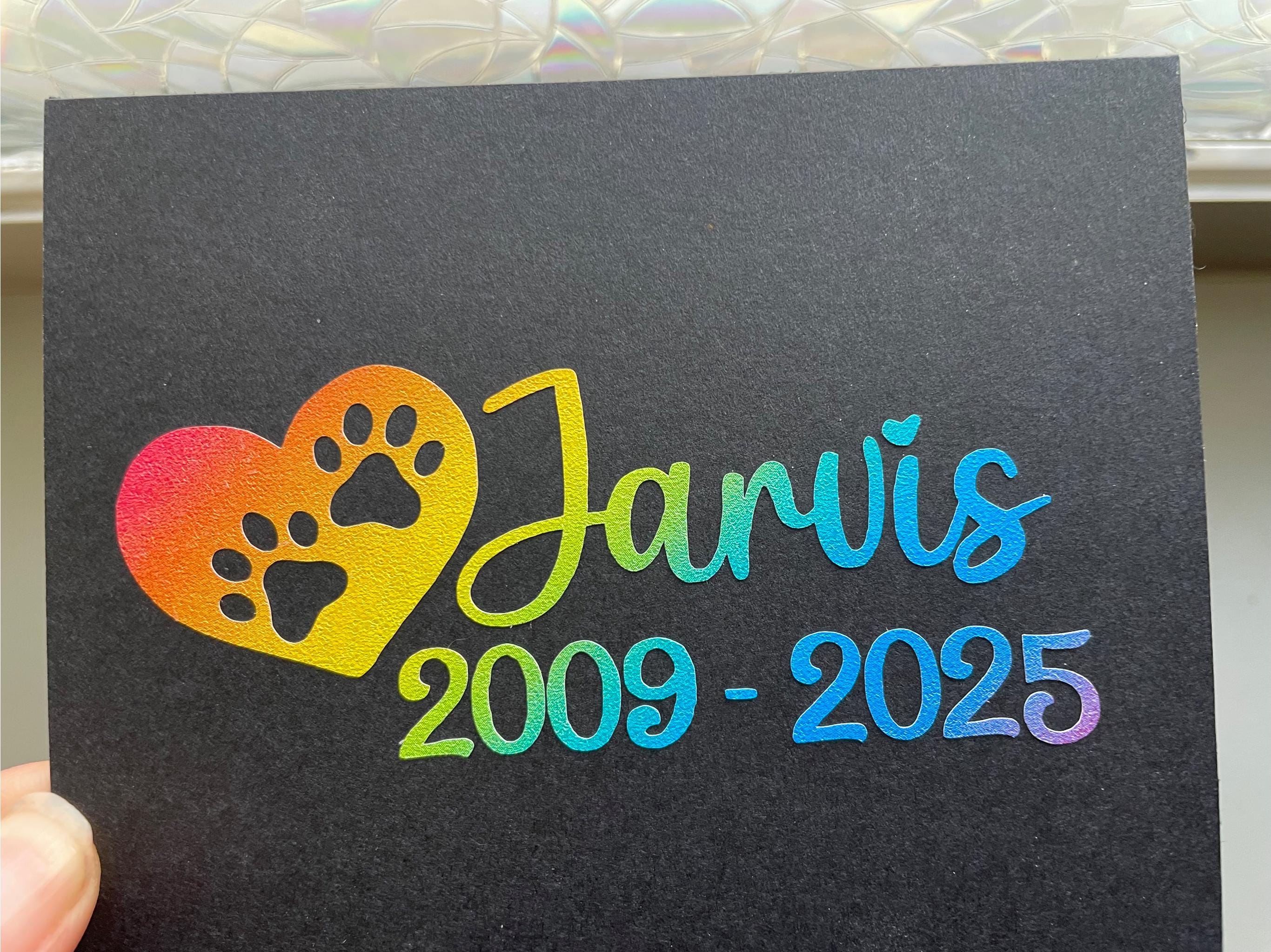 Rainbow Bridge Pet Memorial Decal: Custom Vinyl Sticker