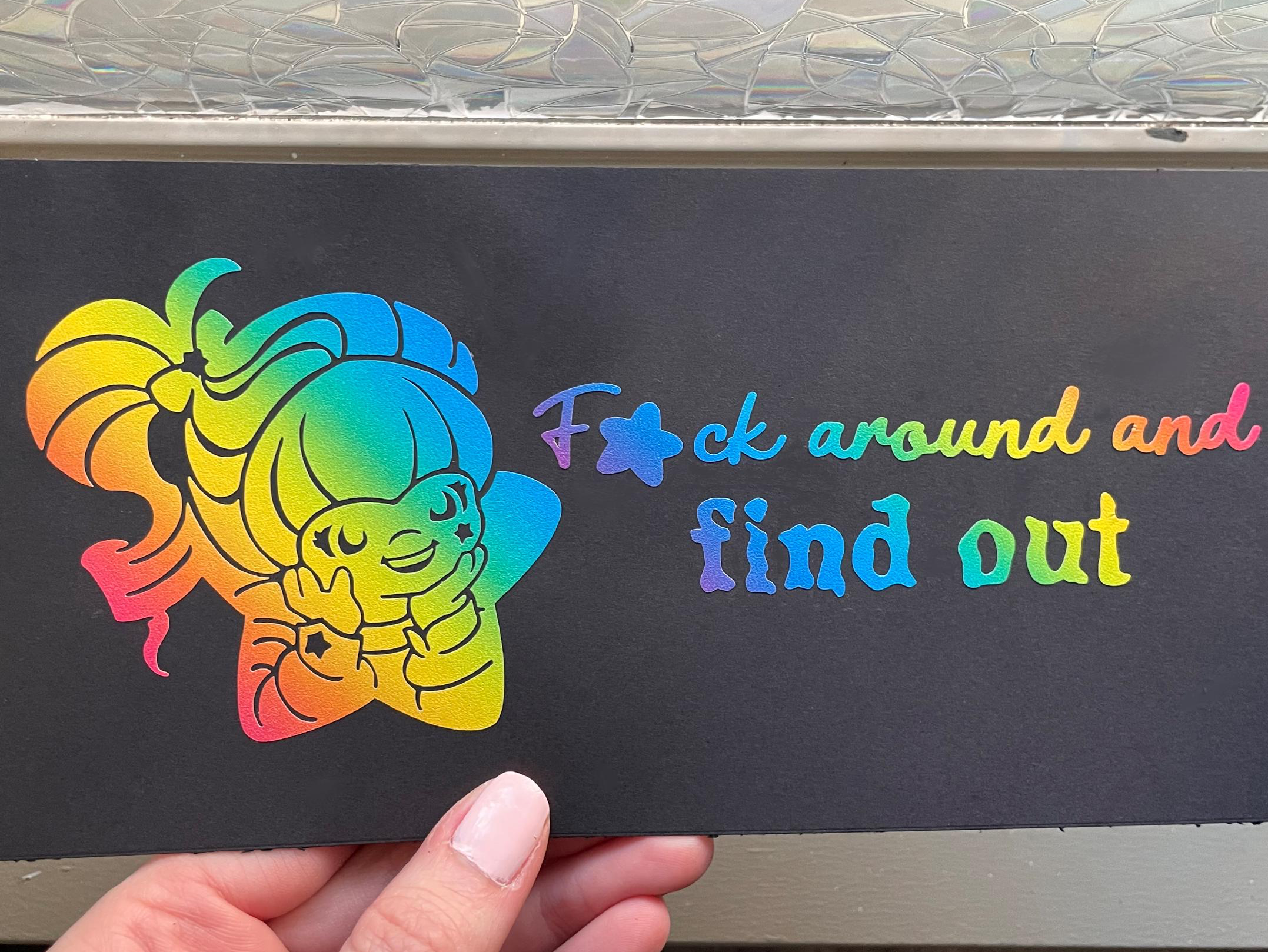 Rainbow Brite Vinyl Decal: FAFO Sarcastic Car Humor