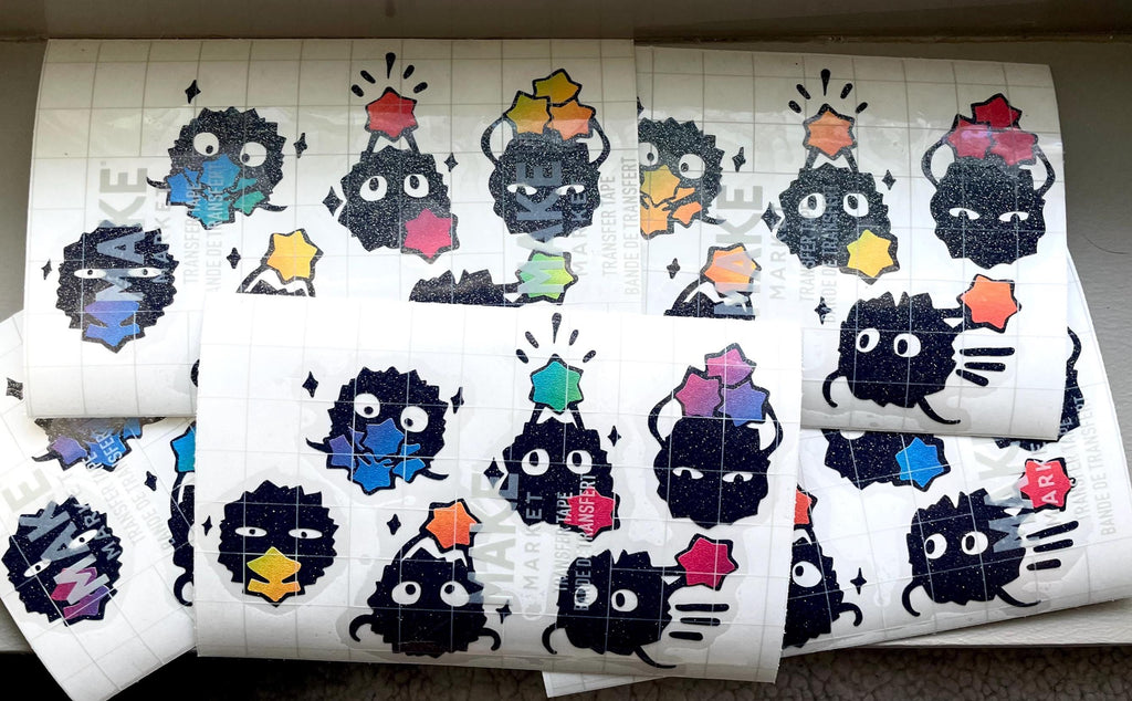Soot Sprite Vinyl Decals: Spirited Away Glitter Stickers