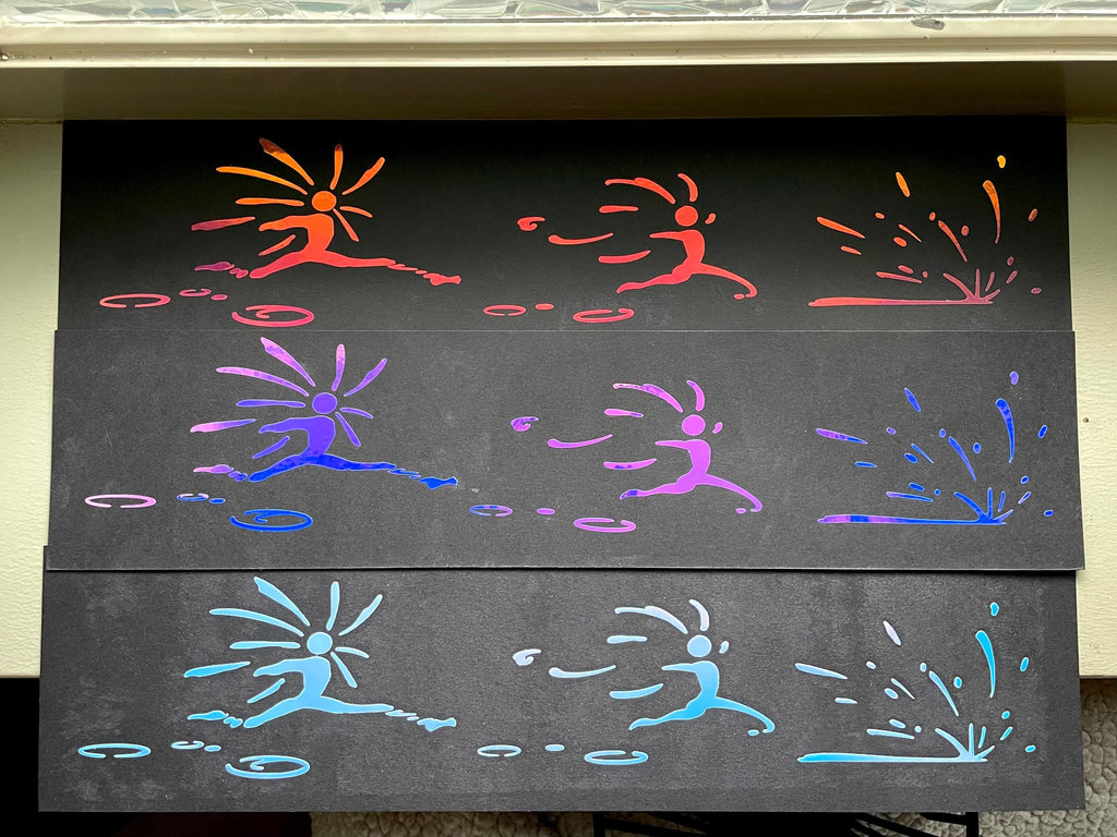 Howl's Moving Castle Vinyl Decal: Water running Star Children - 3pc set