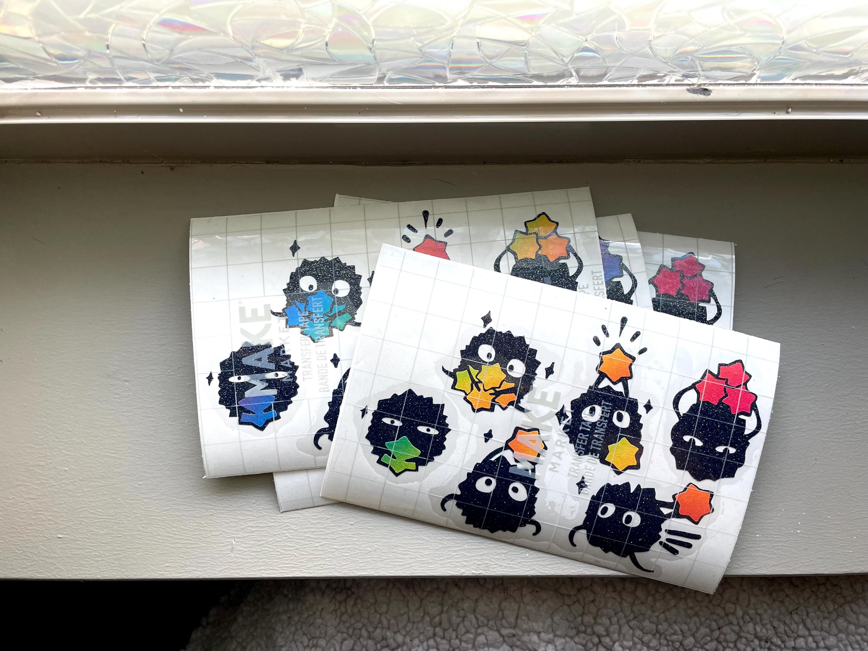 Soot Sprite Vinyl Decals: Spirited Away Glitter Stickers