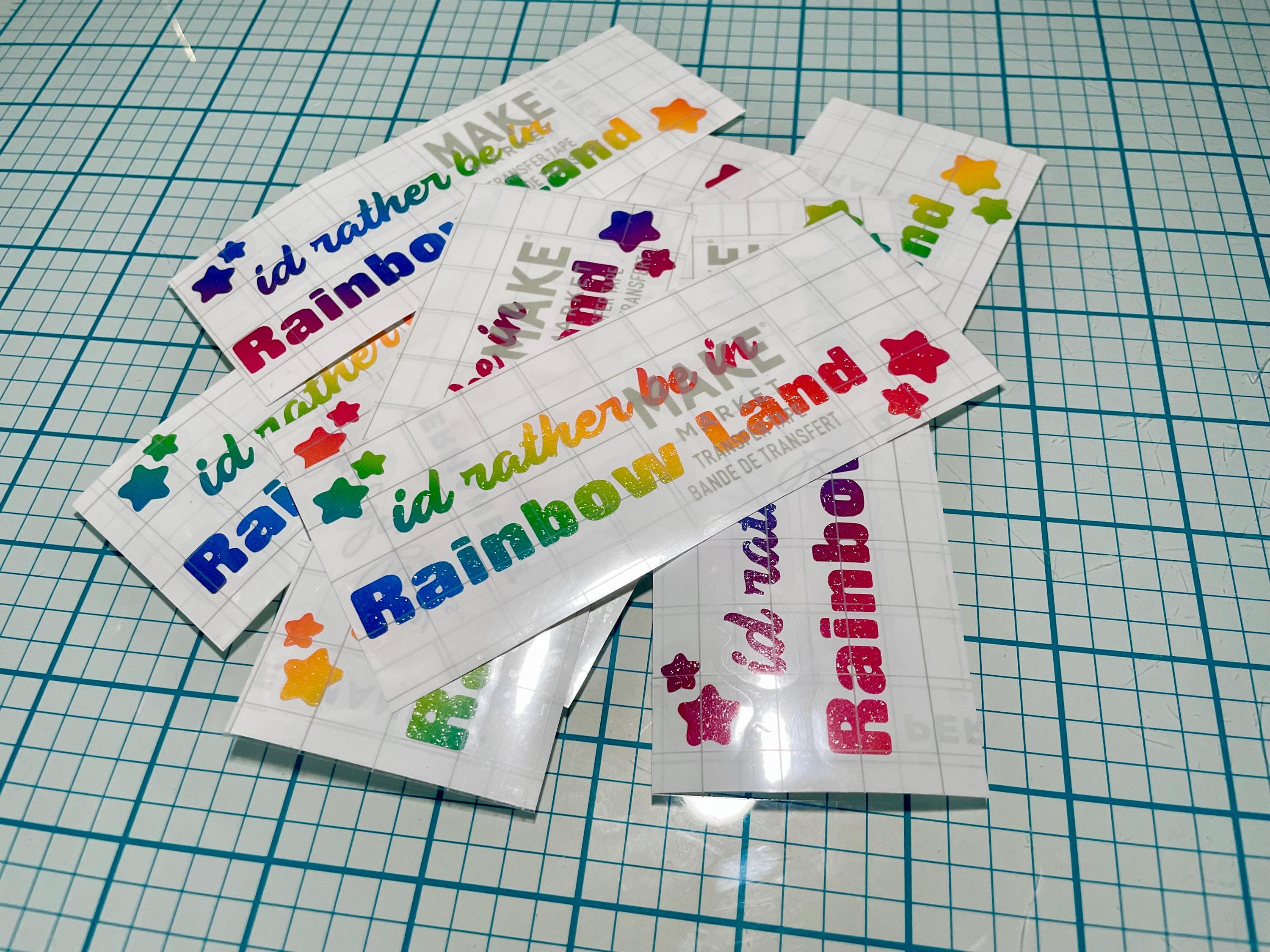 Rainbow Brite Vinyl Decal: I'd rather be in Rainbow Land Glitter Sticker