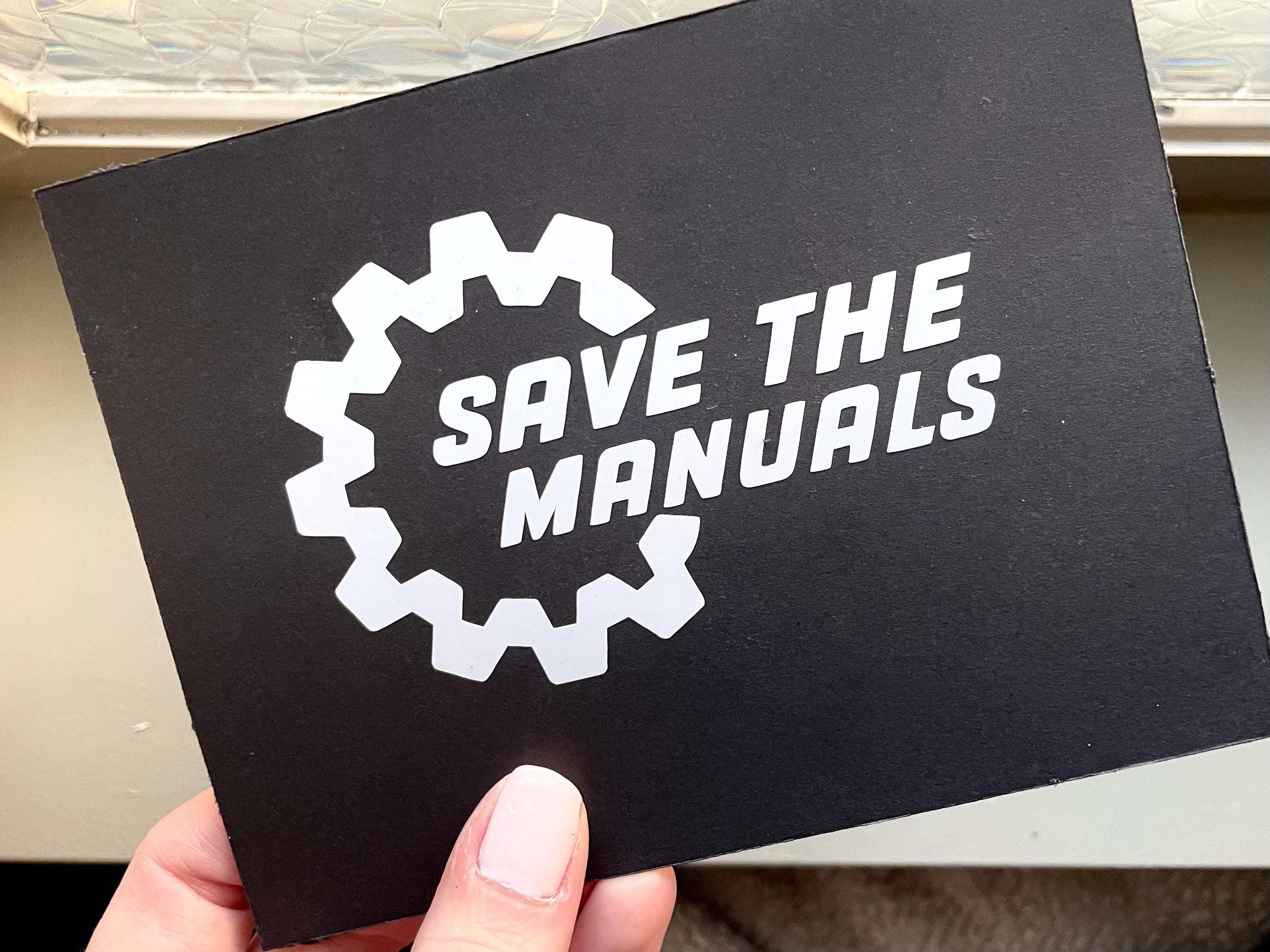 Endangered Species Vinyl Decal: Mechanic Humor Car Sticker Save The Manuals Euro Domestic VW AUDI BMW Ford Mercedes window decals