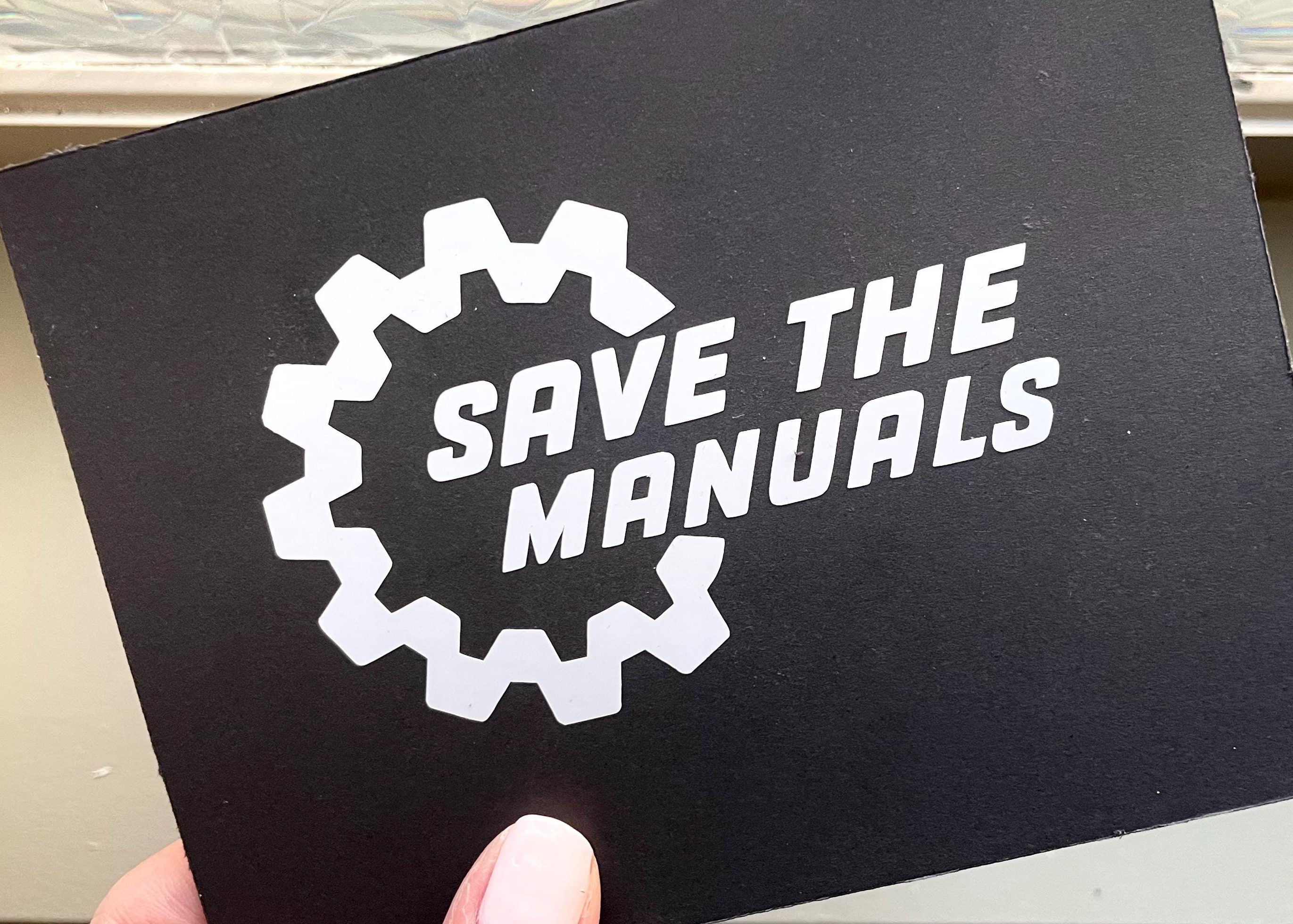 Endangered Species Vinyl Decal: Mechanic Humor Car Sticker Save The Manuals Euro Domestic VW AUDI BMW Ford Mercedes window decals