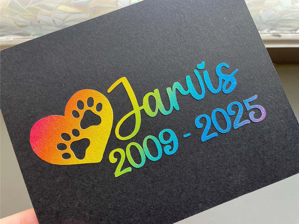 Rainbow Bridge Pet Memorial Decal: Custom Vinyl Sticker