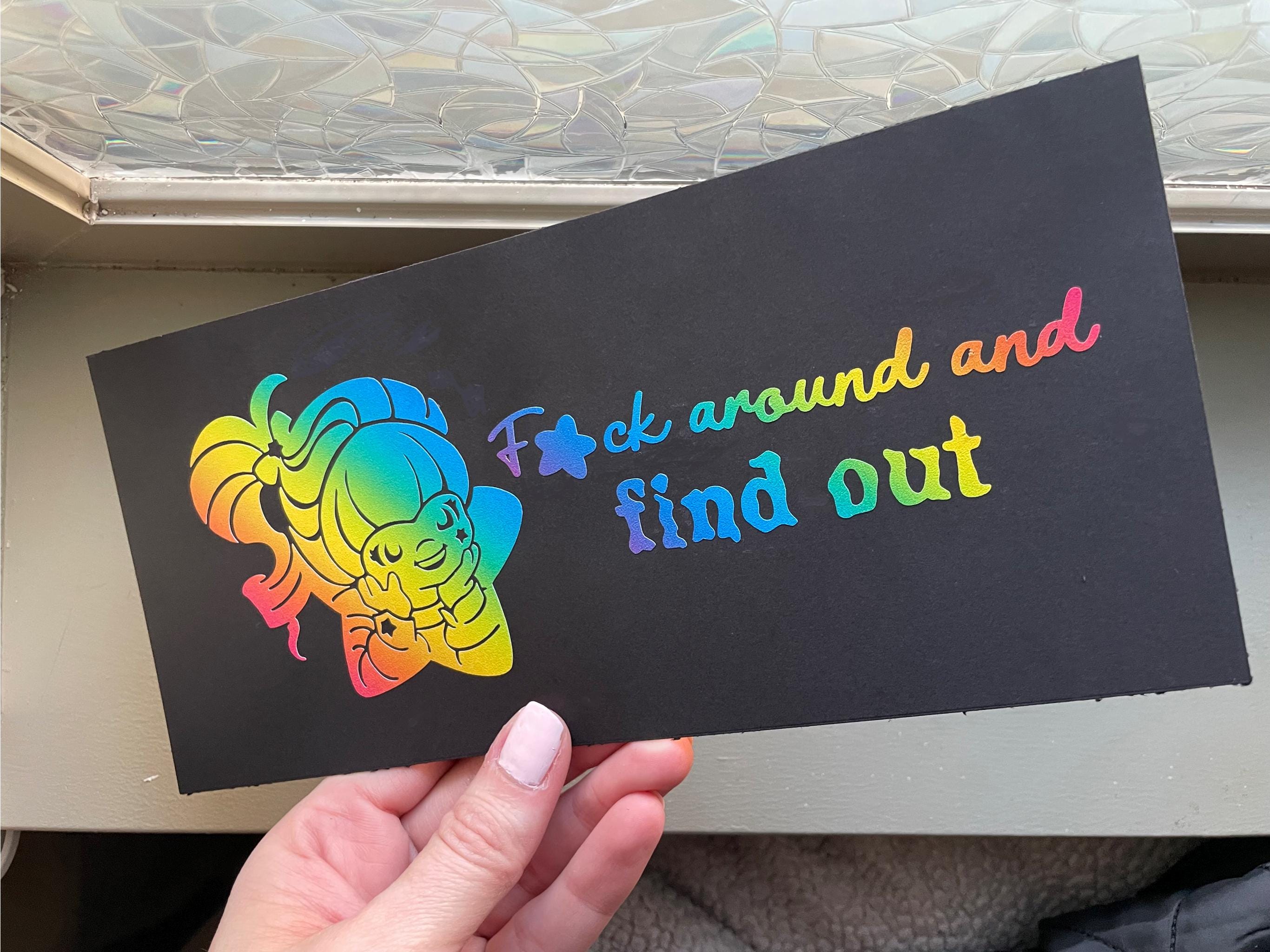 Rainbow Brite Vinyl Decal: FAFO Sarcastic Car Humor