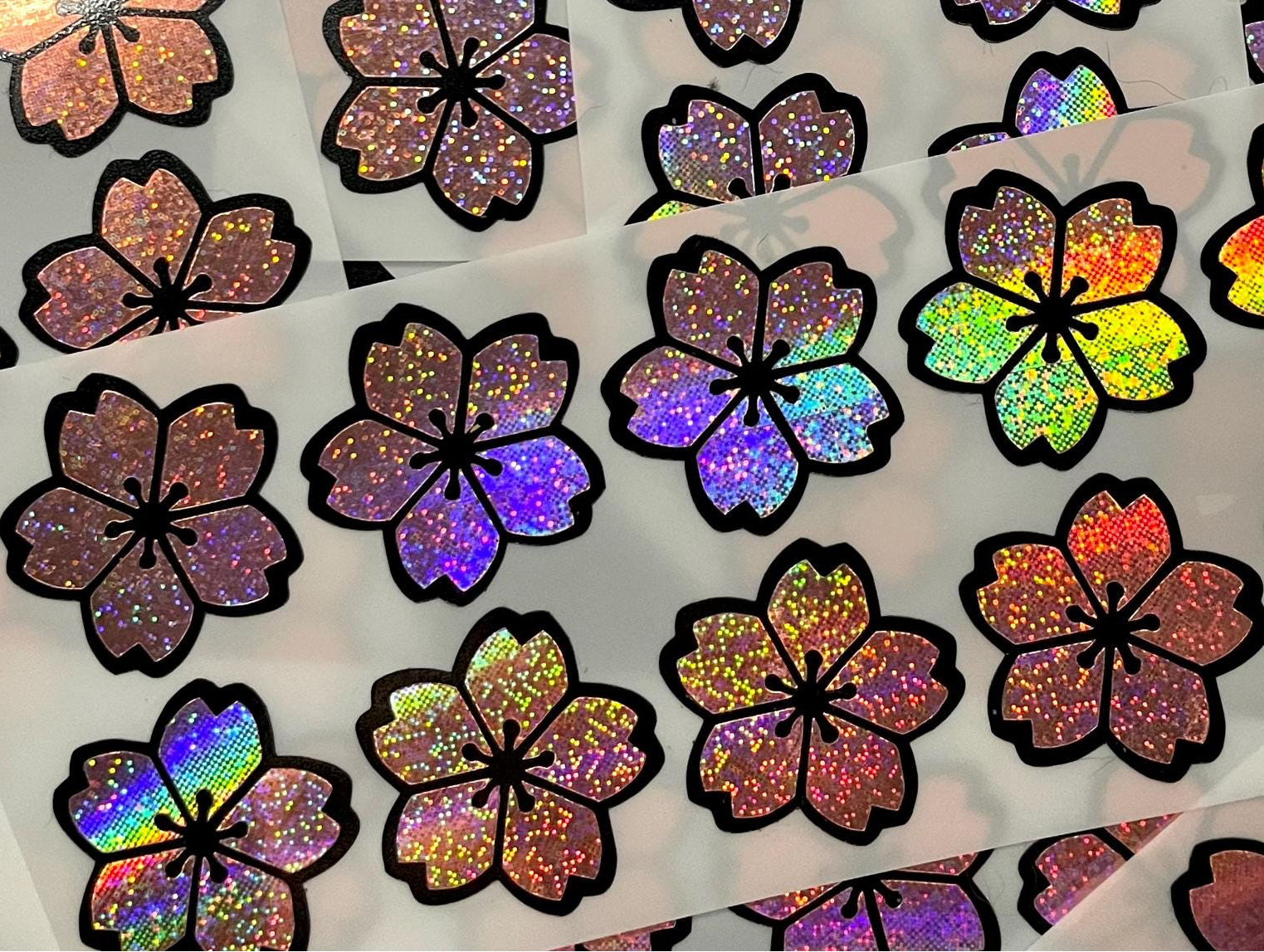 14 Sakura Flower Stickers: Spring Envelope Wedding Graduation Invitation Seals Scrapbooking Day planners