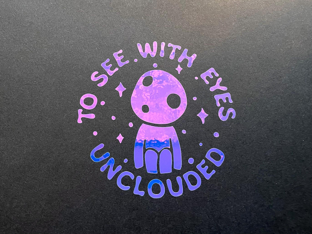 Princess Mononoke Kodama Decal: 'Eyes Unclouded' Laptop Sticker