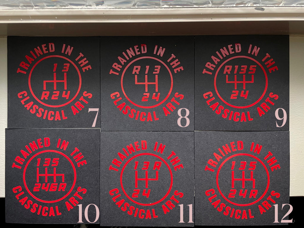 12 Patterns Manual Transmission Vinyl Decal: Mechanic Humor Car Sticker Save The Manuals 4RDR