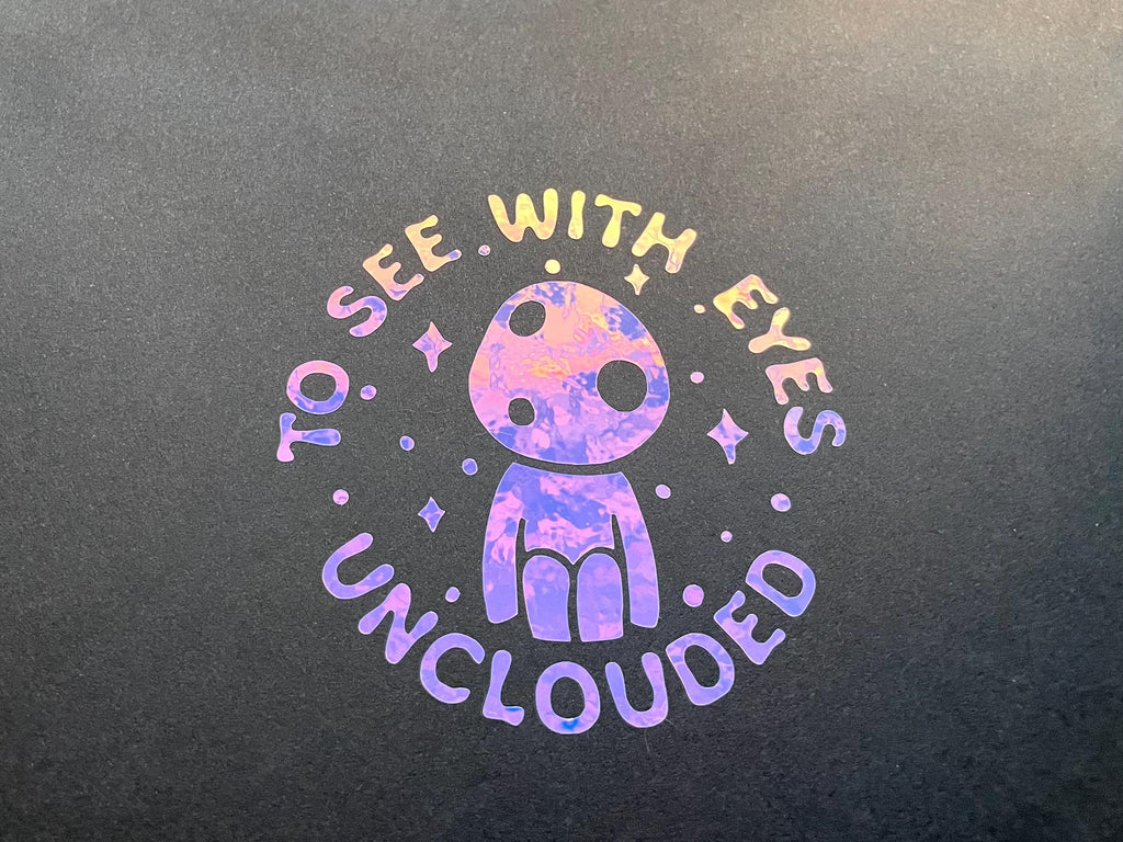 Princess Mononoke Kodama Decal: 'Eyes Unclouded' Laptop Sticker