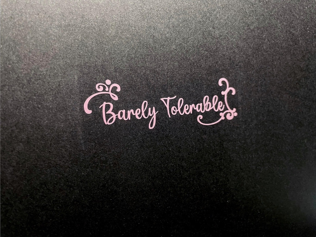 Barely Tolerable - Jane Austin Quotes Pride and Prejudice sticker Vinyl Sticker Car Decal Gifts