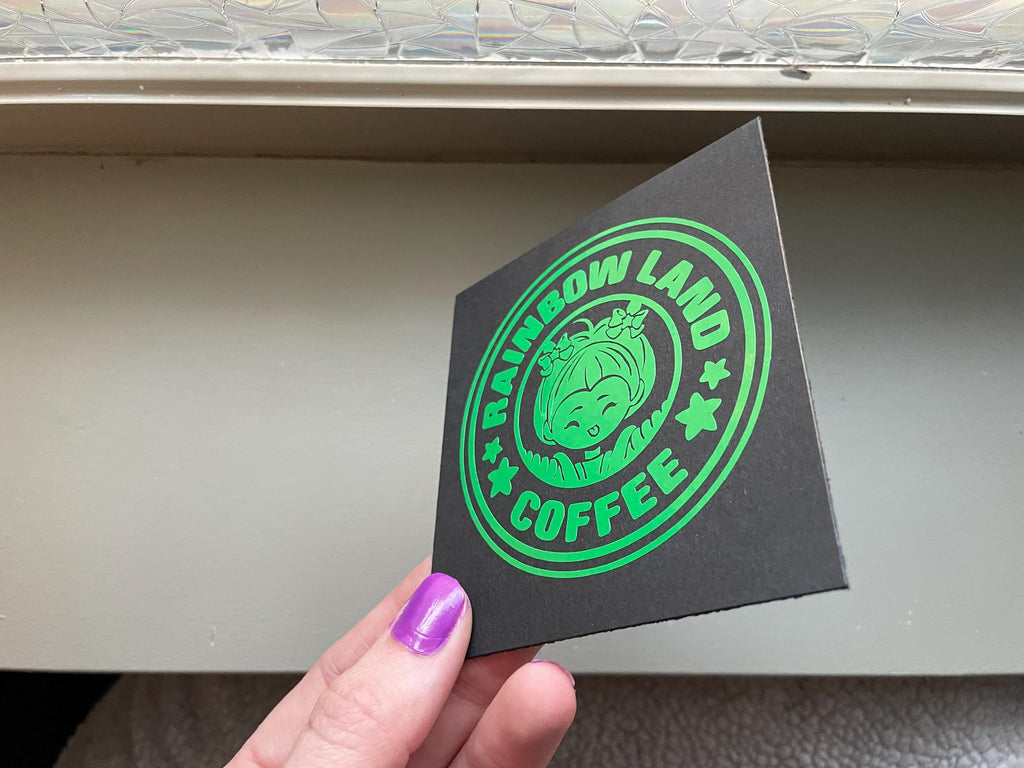 Patty O'Green Vinyl Decal: Rainbow Brite Coffee Label