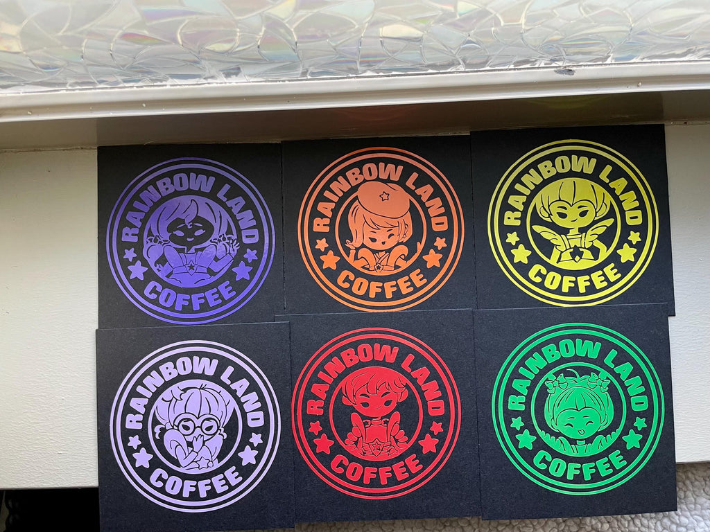 Lala Orange Vinyl Decal: Rainbow Brite Color Kids, Rainbow Land Coffee Label