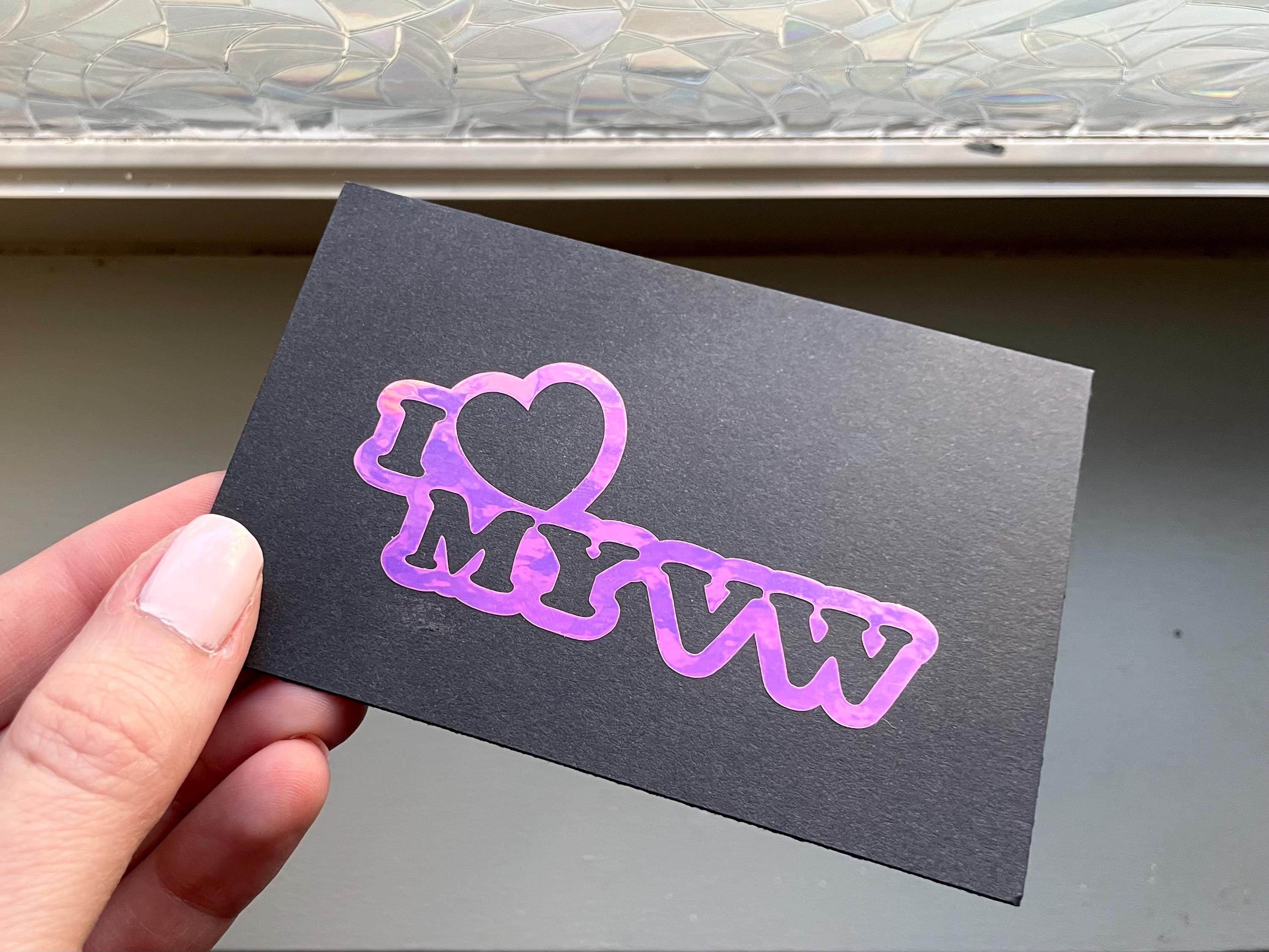 I <3 My VW vinyl decal sticker -  Mechanic Humor Car Enthusiast Sticker VW Audi BMW Porsche Maserati Mercedes Euro