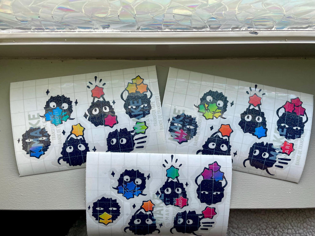 Soot Sprite Vinyl Decals: Spirited Away Glitter Stickers