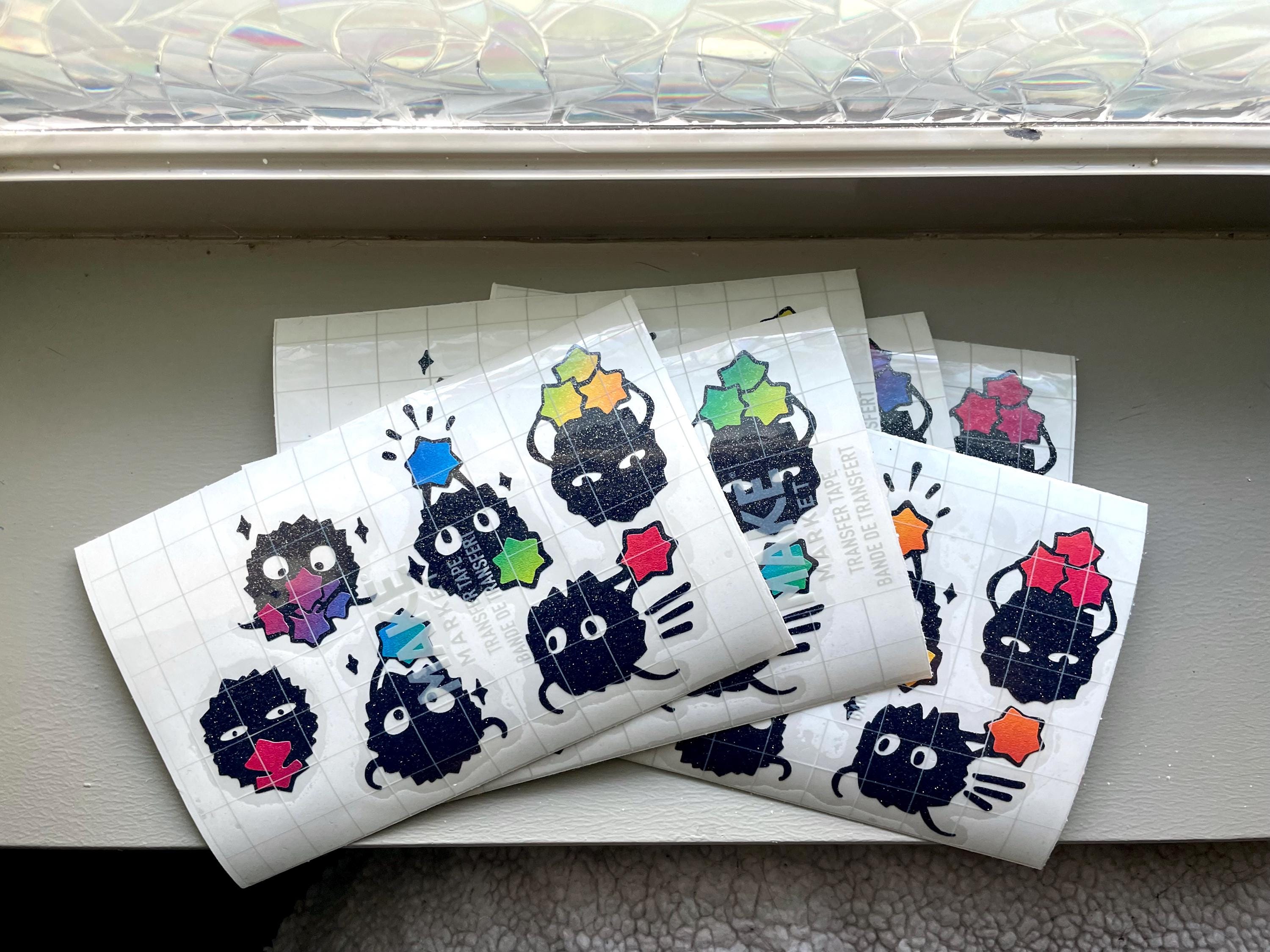 Soot Sprite Vinyl Decals: Spirited Away Glitter Stickers