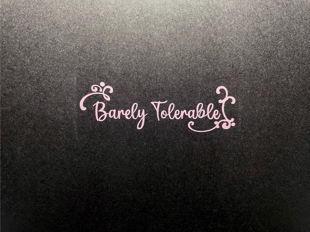 Barely Tolerable - Jane Austin Quotes Pride and Prejudice sticker Vinyl Sticker Car Decal Gifts