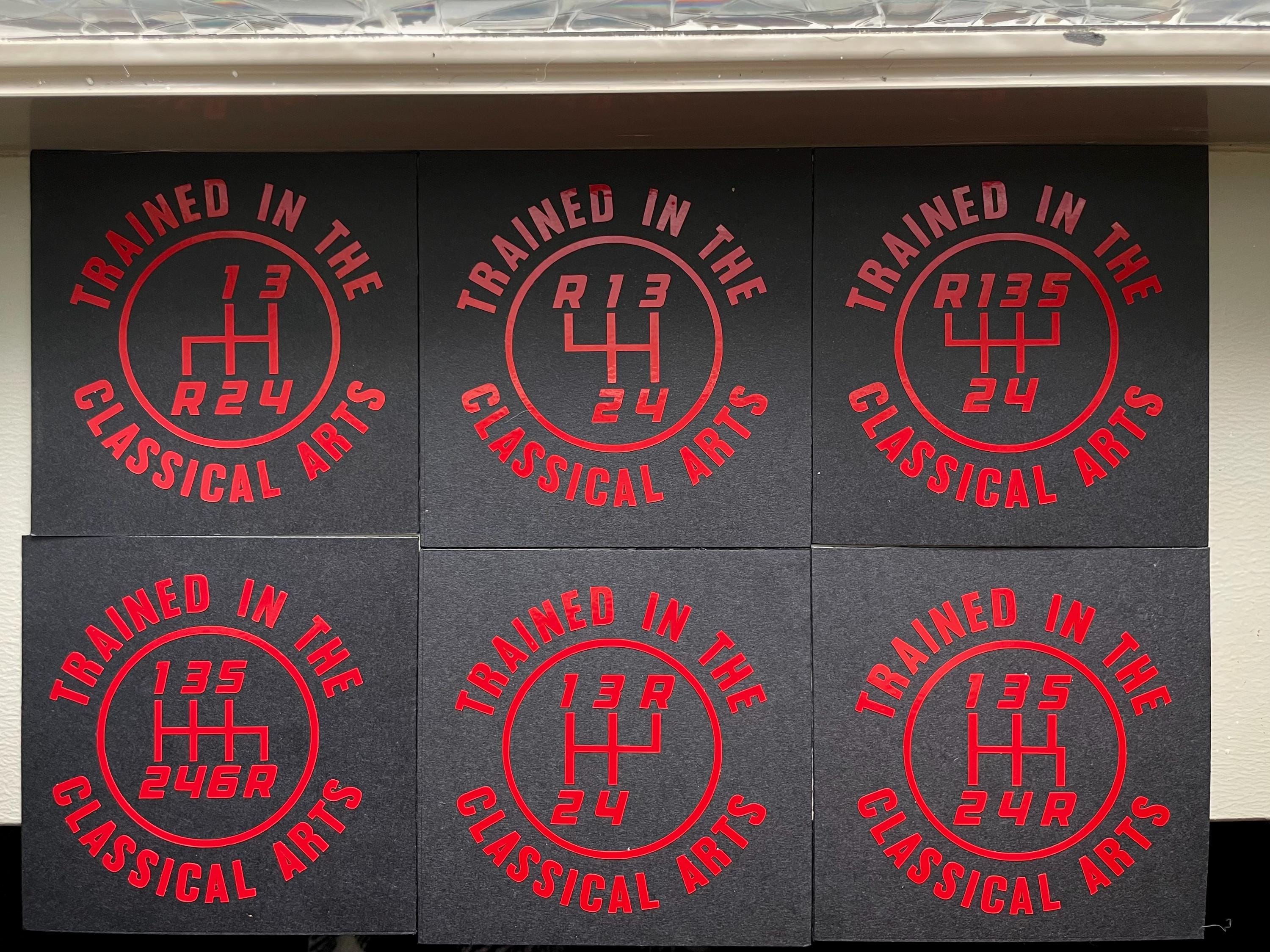 12 Patterns Manual Transmission Vinyl Decal: Mechanic Humor Car Sticker Save The Manuals 4RDL