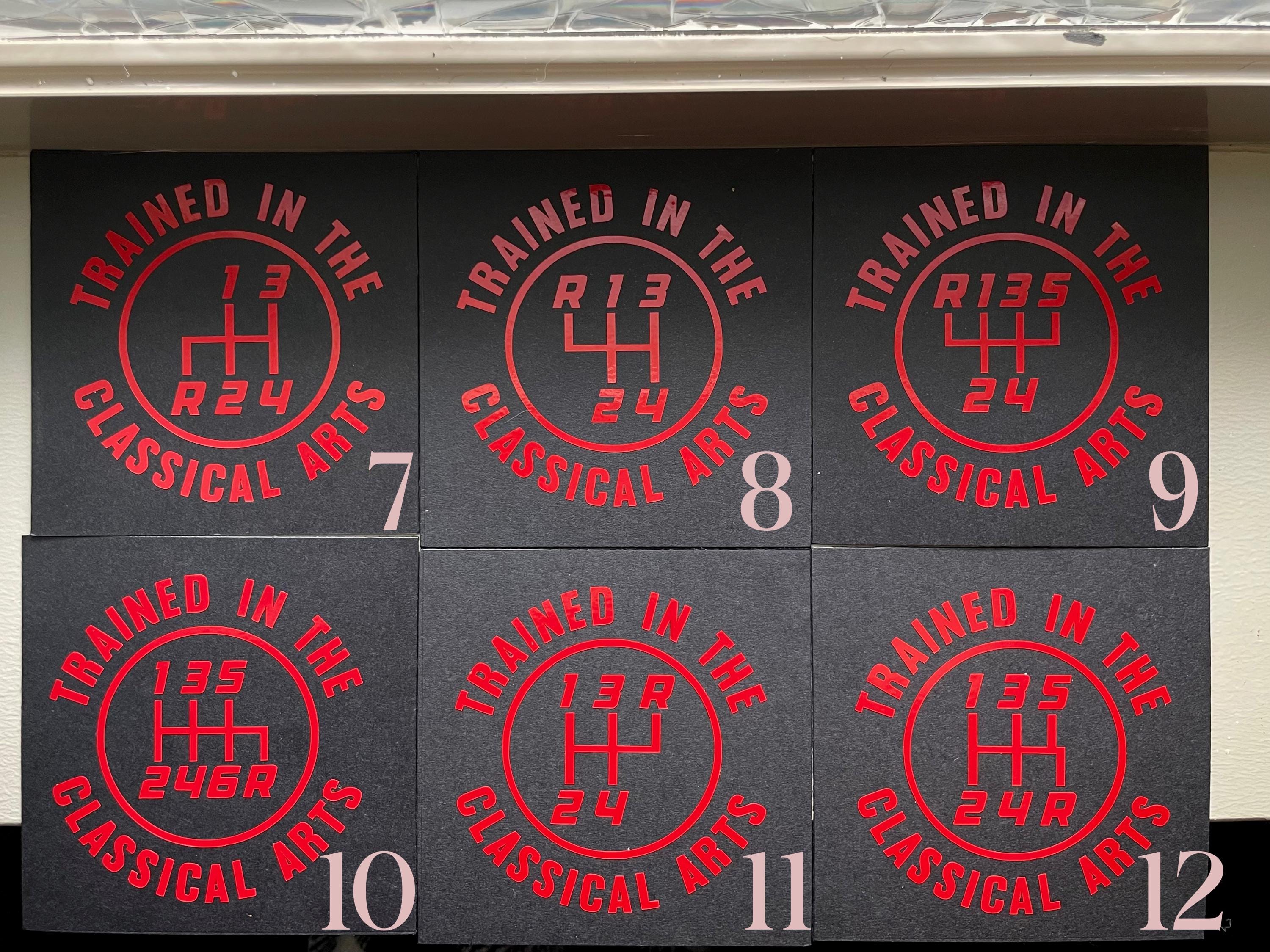 12 Patterns Manual Transmission Vinyl Decal: Mechanic Humor Car Sticker Save The Manuals 5RDR