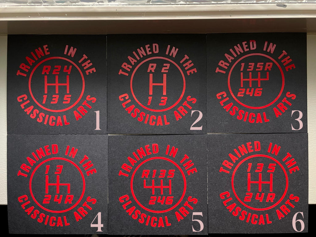 12 Patterns Manual Transmission Vinyl Decal: Mechanic Humor Car Sticker Save The Manuals 5RUL
