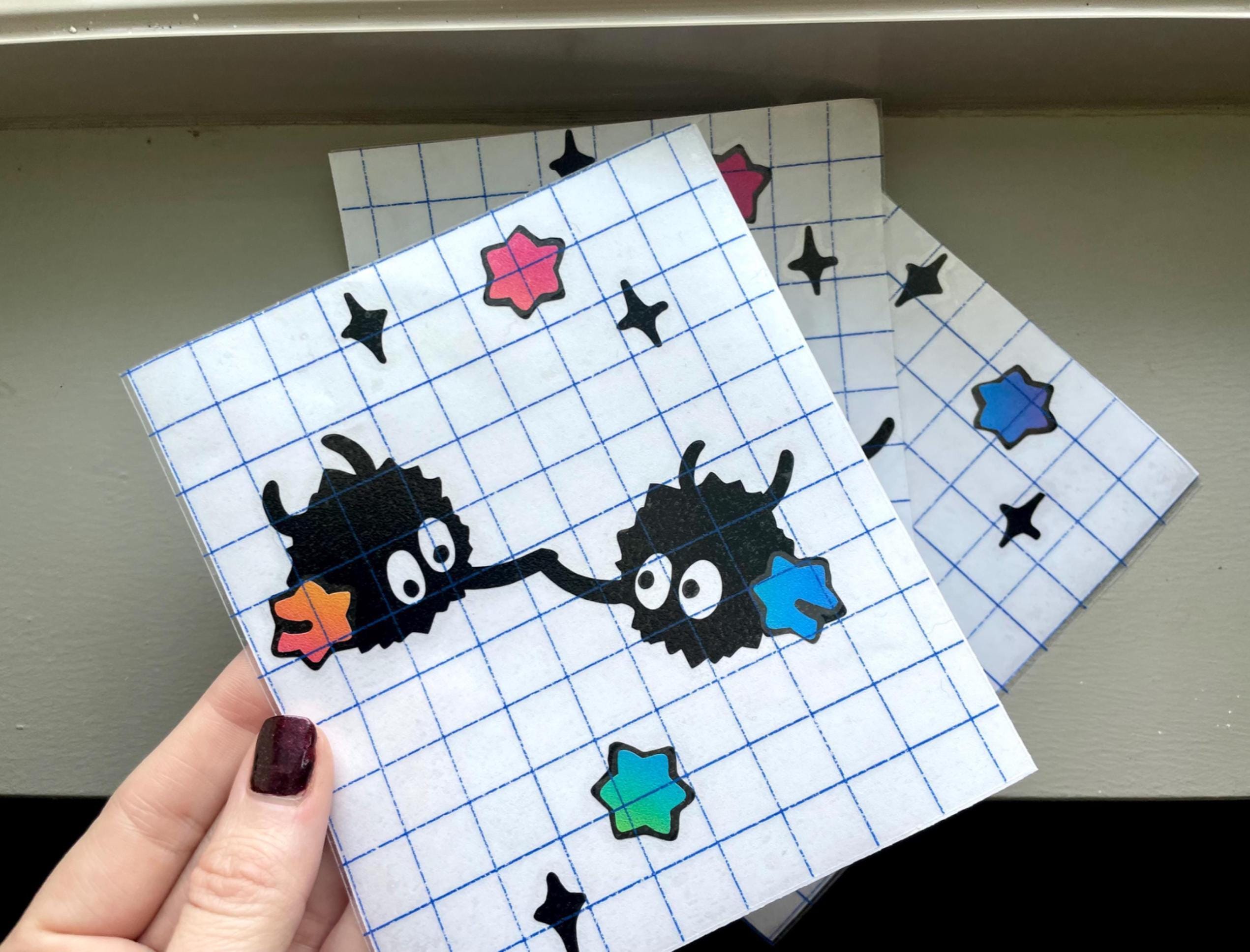 Falling Soot Sprite Glittery Vinyl Decal: Spirited Away Ghibli Stickers Konpeito Candy and Susuwatari