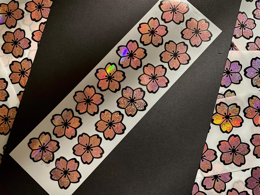 14 Sakura Flower Stickers: Spring Envelope Wedding Graduation Invitation Seals Scrapbooking Day planners
