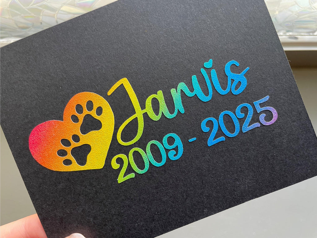 Rainbow Bridge Pet Memorial Decal: Custom Vinyl Sticker